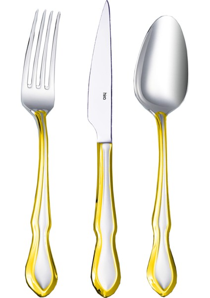 Milano Altın 60 Parça Kaşık Çatal Seti