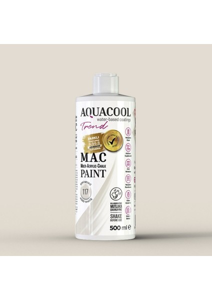 Aquacool Multi Akrilik Boya 500ML 117 Eski Beyaz