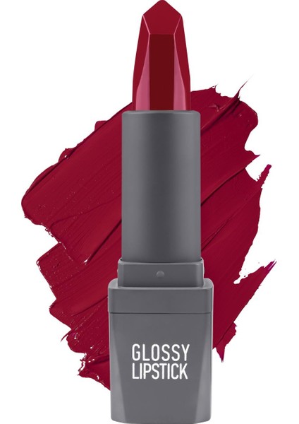 322 Cranberry Parlak Ruj - Nemlendirici Etkili Pürüzsüz Dudak Görünümü - Glossy Lipstick