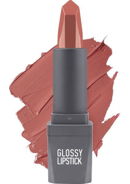 305 Rose Apricot Parlak Ruj - Nemlendirici Etkili Pürüzsüz Dudak Görünümü - Glossy Lipstick