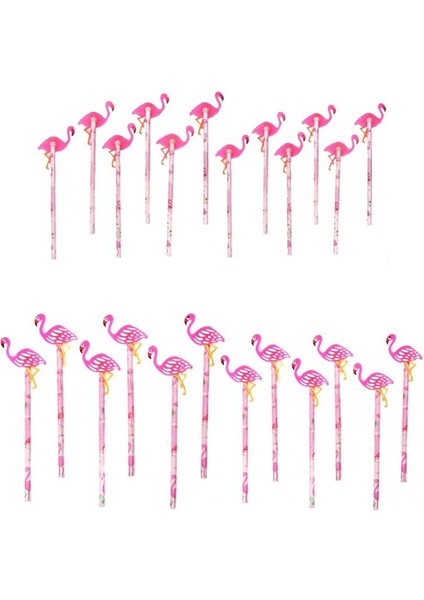 Tropical Hawaian Flamingo Temalı Resimli Hediyelik Kurşun Kalem 12 Adet