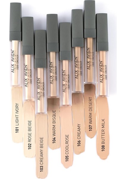 Alix Avien Likit Göz Altı Kapatıcısı - Orta Ten Nötr Cilt Alt Tonu - Liquid Concealer 106 Creamy