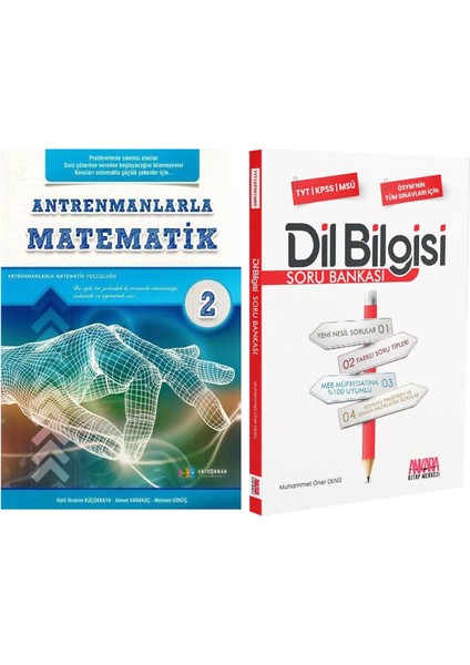 Antrenmanlarla Matematik 2 ve Dil Bilgisi Soru Bankası Seti 2 Kitap