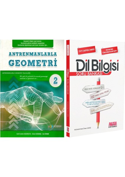 Antrenmanlarla Geometri 2 ve Dil Bilgisi Soru Bankası Seti 2 Kitap