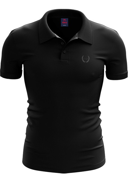 Spqr Erkek Polo T-Shirt Sanctus Siyah