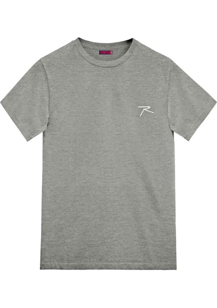 Erkek %100 Pamuk T-Shirt Agnıtıo Gri Melanj