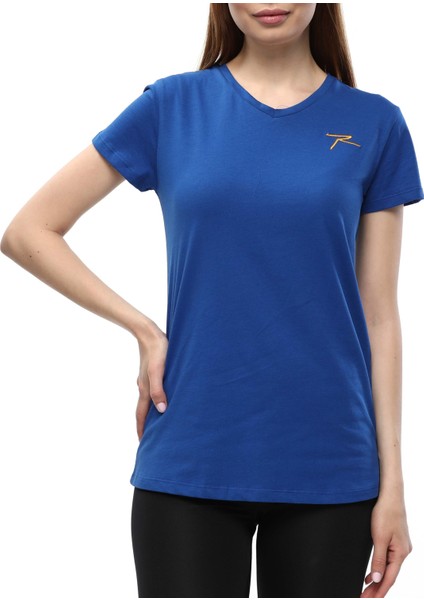 Kadın %100 Pamuk T-Shirt Mulıer Saks