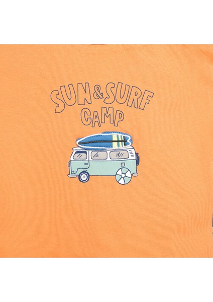 Summer Camp Tshirt-Şort Erkek Bebek