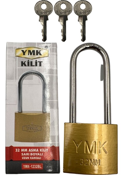 Ymk Kancalı Asma Kilit Uzun Sarı 32 mm 1 Paket (6 Adet) indirimleri