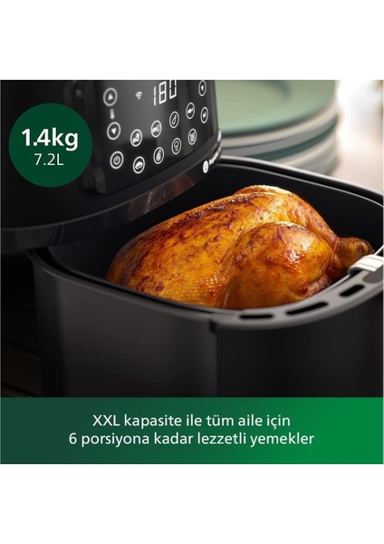 Airfry 5000 Serisi Xxl Connected 7.5 Litre Fritöz Pişirme Tepsisi ve Izgara Plaka Hediyeli