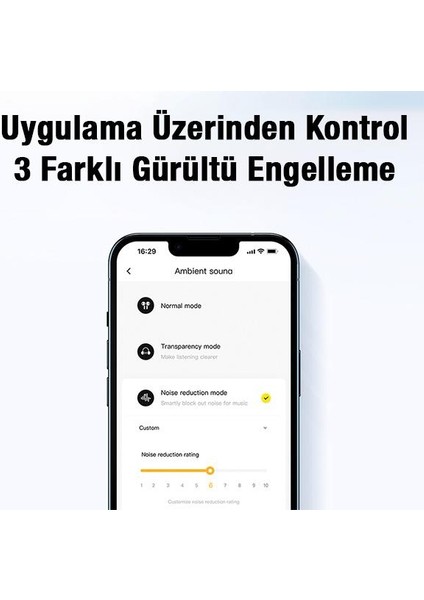 Çift Cihaz Destekli Uygulama Kontrollu Gürültü Engelleyici Kulakiçi Bluetooth Kulaklık Vers.5