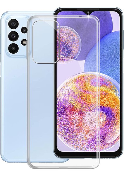 Caseworld Samsung Galaxy A23 ile Uyumlu Kapak 1mm Süper Silikon Şeffaf Kılıf
