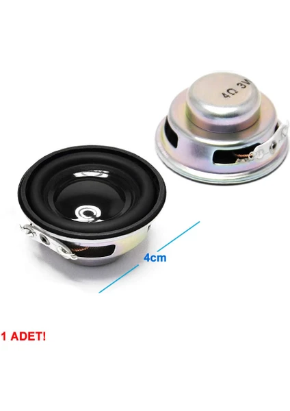 Mini 4cm 4 Ohm 3W Hoparlör Yuvarlak Speaker 3 Watt Ses Müzik Amfi Ses Oluşturucu Yüksek Kalite