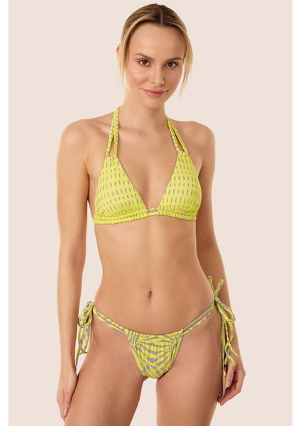 3520 Sarı Üçgen Bikini Takımı