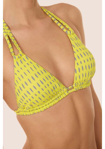 3520 Sarı Üçgen Bikini Takımı