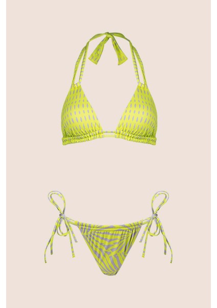 3520 Sarı Üçgen Bikini Takımı