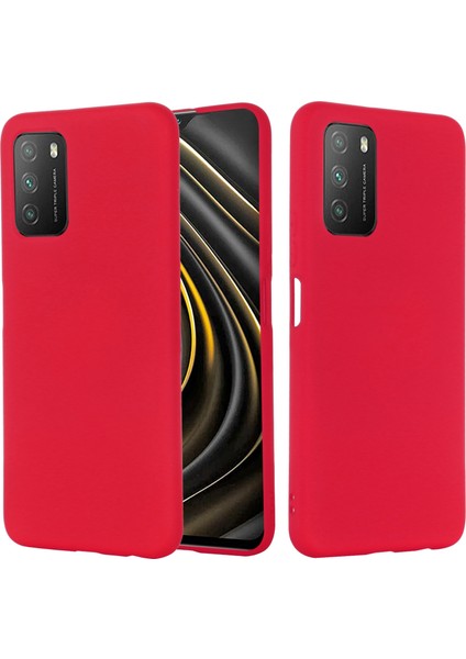 Xiaomi Poco M3 Sıvı Silikon Kılıf Kırmızı (Yurt Dışından)