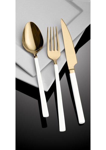 Çubuk Gold Beyaz Sedef 36 Parça Kaşık Çatal Bıçak Seti fiyatları