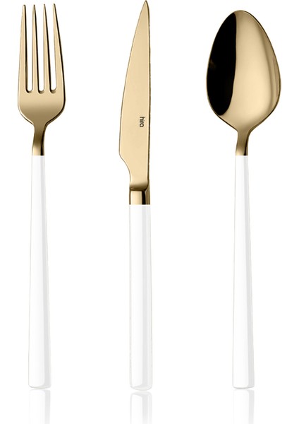 Çubuk Gold Beyaz Sedef 36 Parça Kaşık Çatal Bıçak Seti