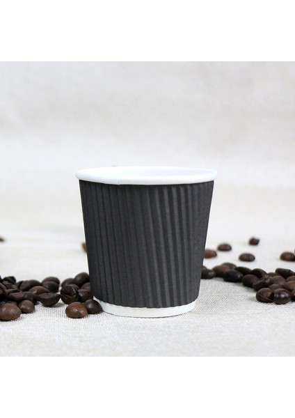 100 Pcs 4oz Siyah Anti-Ölçekli Kağıt Bardağı (Yurt Dışından)