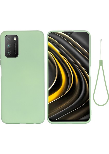 Xiaomi Poco M3 Sıvı Silikon Kılıf Yeşil (Yurt Dışından)