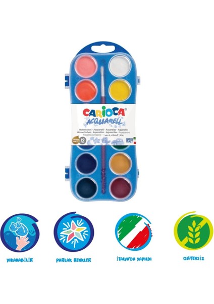 Carıoca Suluboya - 12 Renk