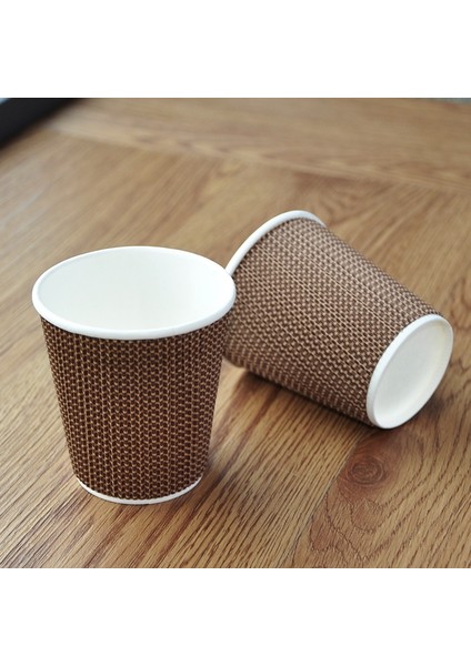 100 Adet 7 Oz Keten Oluklu Anti-Ölçekli Kağıt Bardağı (Yurt Dışından)