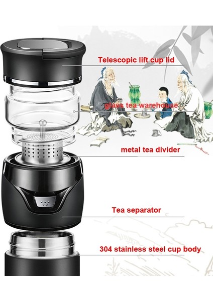 Çay Suyu Ayırma Kupası, Stil: Kahve Çift Kupası+Hediye Kutusu (Yurt Dışından) fırsatları