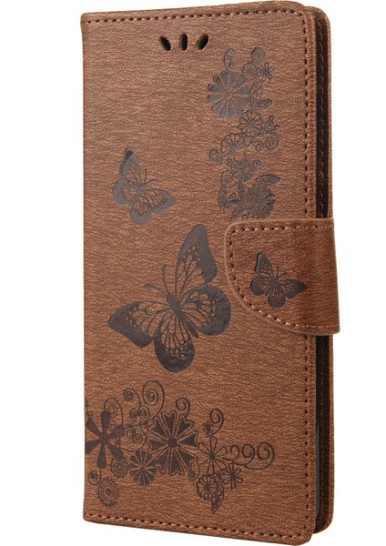 Sony Xperia 10 Iv Brown Için Kabartmalı Pu Kılıf (Yurt Dışından)