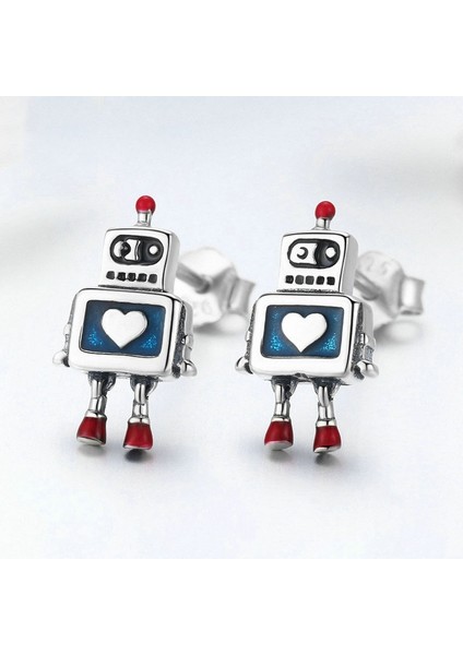 Robot S925 Sterling Silver Earrings (Yurt Dışından) fiyatları