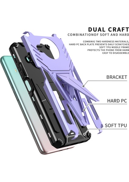 Xiaomi Redmi Için Zırh Pc+Tpu Kılıfı Note 9 Pro 5g Mor (Yurt Dışından) fiyatları