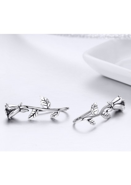 Gül Sterling Gümüş Küpe (Yurt Dışından) modelleri