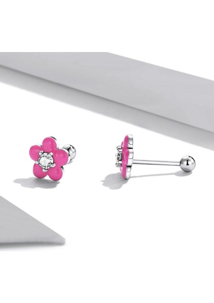 Floresan Pembe Çiçek Kadın Küpe (Yurt Dışından) fırsatları