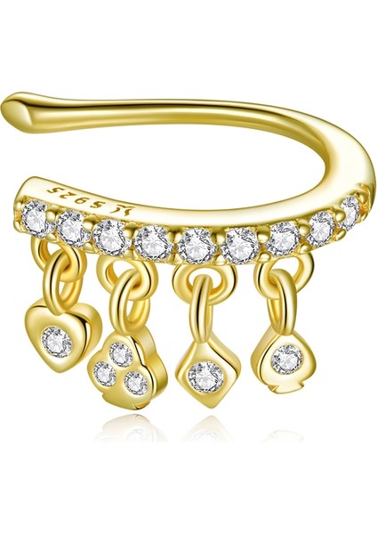 Oyun Kart Emanları Kulak Kemik Klipsi Kadın Küpe (Yurt Dışından)