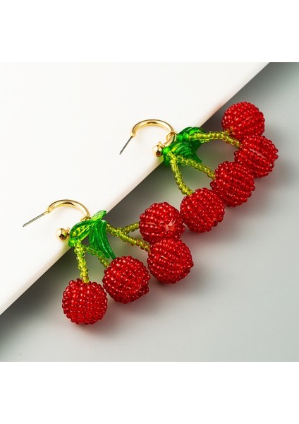 2 Pairs Kristal Boncuklu Kiraz Küpe (Yurt Dışından) fırsatları