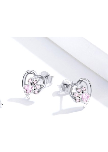 Pet Pençe Baskı Küpe, Renk: Pembe (Yurt Dışından) fiyatları