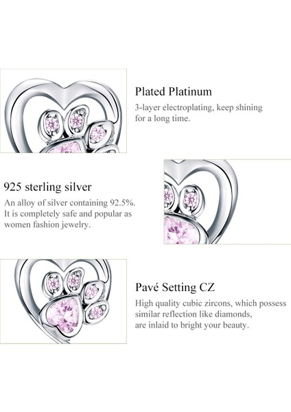 Pet Pençe Baskı Küpe, Renk: Pembe (Yurt Dışından) fırsatları