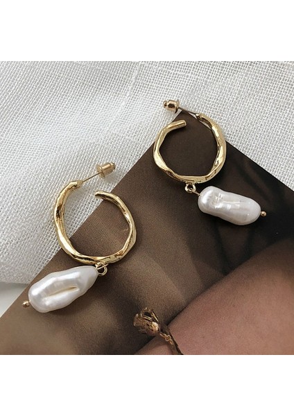 Tatlısu Inci Hoop Küper (Gold) (Yurt Dışından)