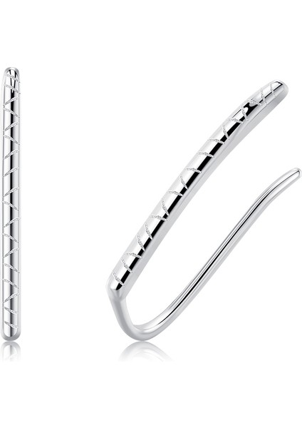 Spiral Manşet Kulak Toka Küpe (Silver) (Yurt Dışından)