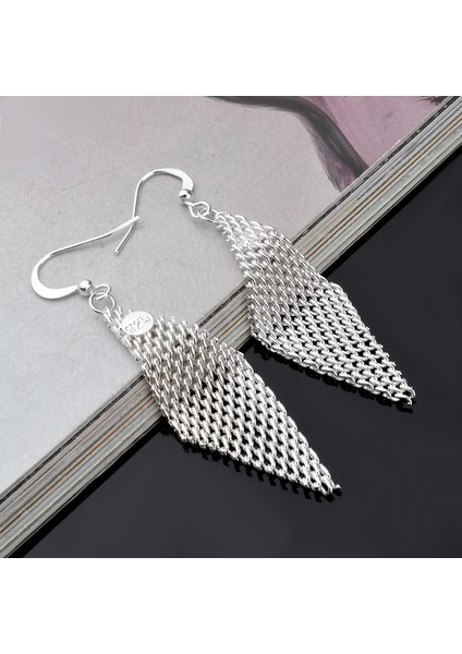 Moda Kraliçe Mizaç Rhombus Örgü Küpe (Gümüş) (Silver) (Yurt Dışından) fiyatları