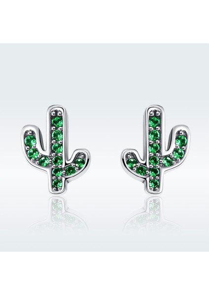 Kaktüs Gümüş Küpe (Yurt Dışından)