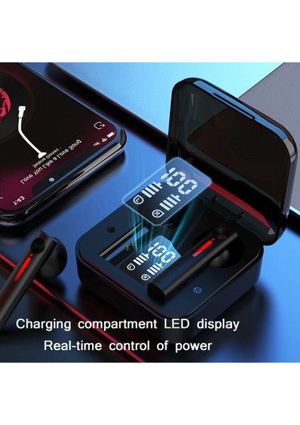 T13 Tws Dijital Ekran Kablosu Bluetooth Kulaklıklar Pembe (Yurt Dışından)