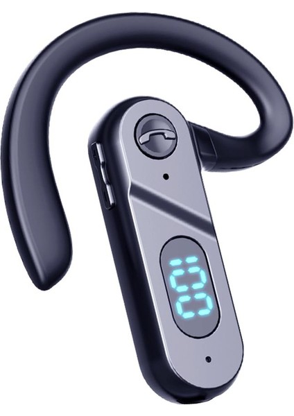 Asılı Kulak Dijital Ekran Ses Kontrolü Bluetooth Kulaklık Siyah (Yurt Dışından)