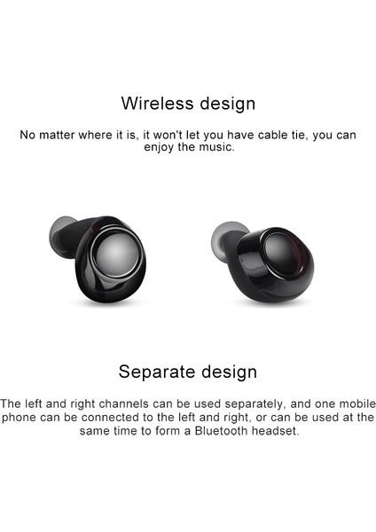 Çekmece Tip S2 Kulak-In Tws Bluetooth V5.0 Wiress Kulaklıklar Gri (Yurt Dışından)