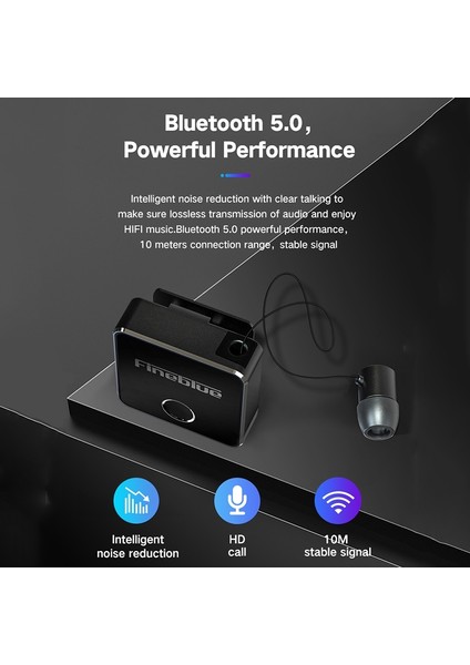 F1 Lavalier Bluetooth Kulaklık Siyah (Yurt Dışından)