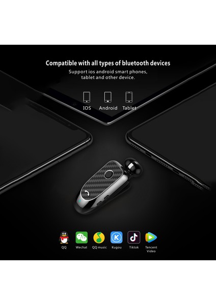 L2 Lavalier Bluetooth Kulaklık Mavisi (Yurt Dışından)