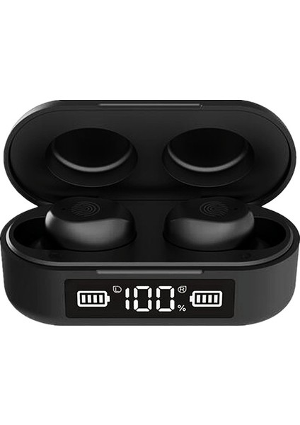 F96 Kulaklıklar LED Ekran Bluetooth Kulaklık Siyahı (Yurt Dışından)