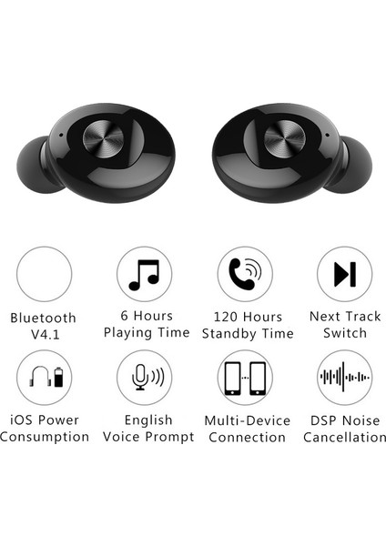 XG-U12 Tws Tek Bluetooth Kulaklık Siyahı (Yurt Dışından)