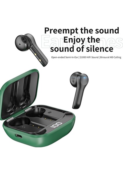 K08 Wiress Bluetooth 5.0 Stereo Binaural Kulaklık Beyaz (Yurt Dışından)