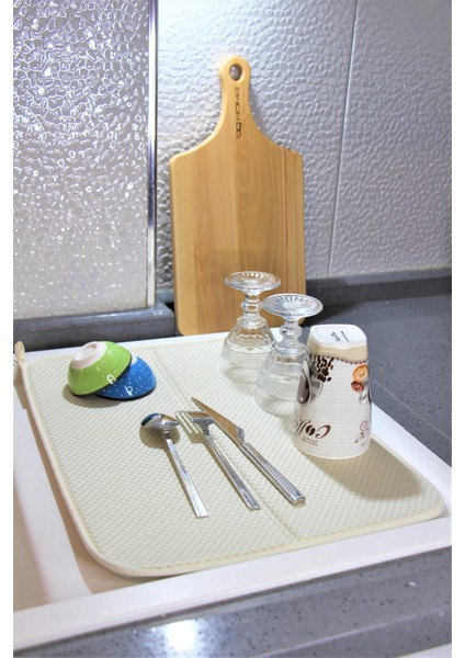 Tezgah Üstü Kurulama Kurutma Örtüsü Bulasik Kurutma Matı 34x44 Ebat Bulaşıkmatı-002